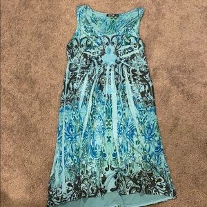 Patterned knee length dress